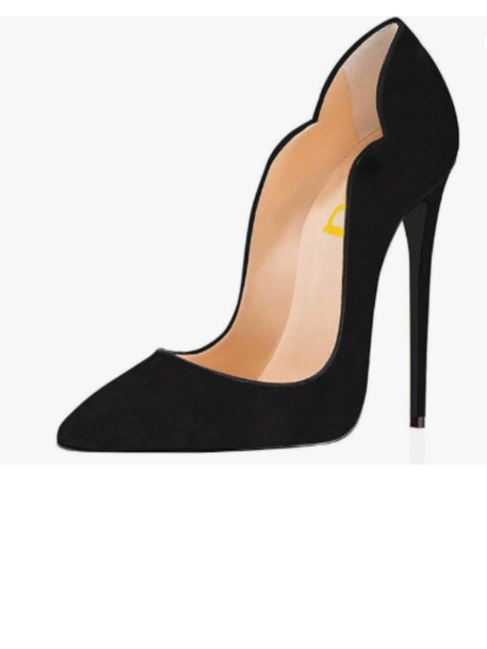 FSJ Black-suede Pointed Toe High Heels Sexy Stiletto Pumps Office Lady Shoes